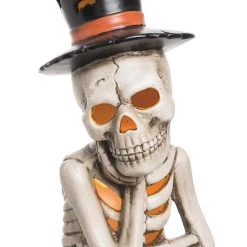 Transpac 11 Inch Top Hat Light Up Skeleton