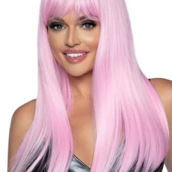 Leg Avenue 24in Long Straight Pink Wig