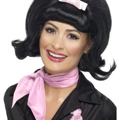 Smiffys 50s Flicked Beehive Black Wig