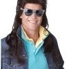 California Costume Collection 80s Brown Rock Mullet Wig