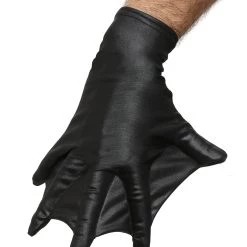 Fun Costumes Adult Black Webbed Gloves