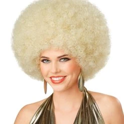 Seasons (HK) Ltd. Deluxe Blonde Afro Wig For Adults