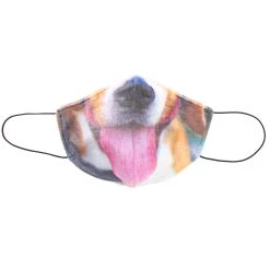 Elope Adult's Dog With Tongue Sublimated Face Mask -Cheap Halloween Store adult dog with tongue sublimated face mask alt 2