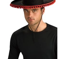 Rubies Costume Co. Inc Adult Durashape Spanish Hat W/ Pompoms