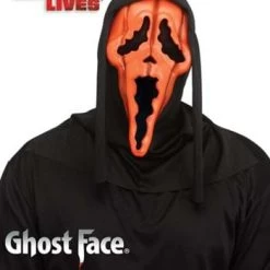 Fun World Ghost Face Pumpkin Mask For Adults
