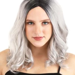 Partytime Wig Gray Bob Adult Wig