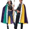California Costume Collection Mardi Gras Cape And Crown Set For Adults