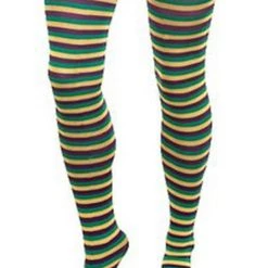 Jacobson Hats Mardi Gras Striped Tights For Adults
