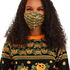 Guangzhou Fashion Travelling Goods Co. Ltd Pumpkins Pattern Sublimated Face Mask For Adults 7 Guangzhou Fashion Travelling Goods Co. Ltd Pumpkins Pattern Sublimated Face Mask For Adults -Cheap Halloween Store adult pumpkins pattern sublimated face mask alt 2