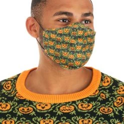 Guangzhou Fashion Travelling Goods Co. Ltd Pumpkins Pattern Sublimated Face Mask For Adults 9 Guangzhou Fashion Travelling Goods Co. Ltd Pumpkins Pattern Sublimated Face Mask For Adults -Cheap Halloween Store adult pumpkins pattern sublimated face mask alt 4