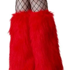 Fun Costumes Adult Red Furry Boot Covers