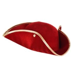 Elope Rum Pirate Red Costume Hat For Adults -Cheap Halloween Store adult rum pirate red hat alt 2