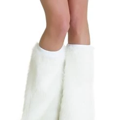 Fun Costumes Adult White Furry Boot Covers