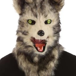 Elope Wolf Mask With Mouth Mover For Adults -Cheap Halloween Store adult wolf mouth mover mask alt 2