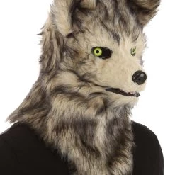 Elope Wolf Mask With Mouth Mover For Adults -Cheap Halloween Store adult wolf mouth mover mask alt 3
