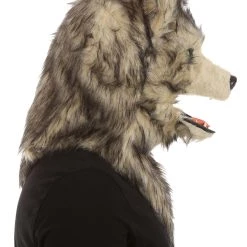 Elope Wolf Mask With Mouth Mover For Adults -Cheap Halloween Store adult wolf mouth mover mask alt 4
