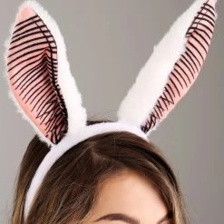 Elope White Rabbit Costume Kit For Adults -Cheap Halloween Store adults white rabbit costume kit 1