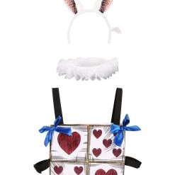 Elope White Rabbit Costume Kit For Adults -Cheap Halloween Store adults white rabbit costume kit alt 6