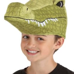 Elope Plush Alligator Costume Hat -Cheap Halloween Store alligator plush hat alt 1