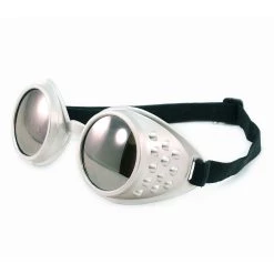 Elope Silver/Mirror Atomic Ray Goggles -Cheap Halloween Store atomic ray goggles silver mirror alt 1