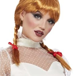 Smiffys Auburn Porcelain Doll Wig