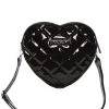 Rock Rebel Shop Bat Studded Quilted Faux Patent Heart Purse