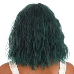 Partytime Wig Black And Green Wavy Wig Accessory -Cheap Halloween Store black and green wavy wig alt 2