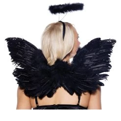Leg Avenue Black Angel Wings And Halo Set