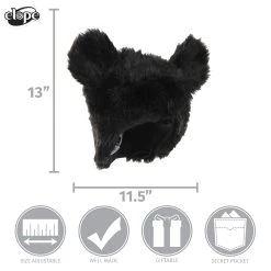 Elope Plush Hat Black Bear -Cheap Halloween Store black bear plush hat alt 5