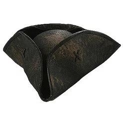 Elope Black Caribbean Pirate Costume Hat Accessory