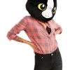 Sazac Adult Black Cat Mascot Head Mask