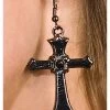 Rubies Costume Co. Inc Black Cross Earrings