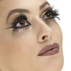 Smiffys Black Dramatic Wing Eyelashes With Glue