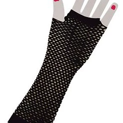 Forum Novelties, Inc Black Fishnet Fingerless Gloves