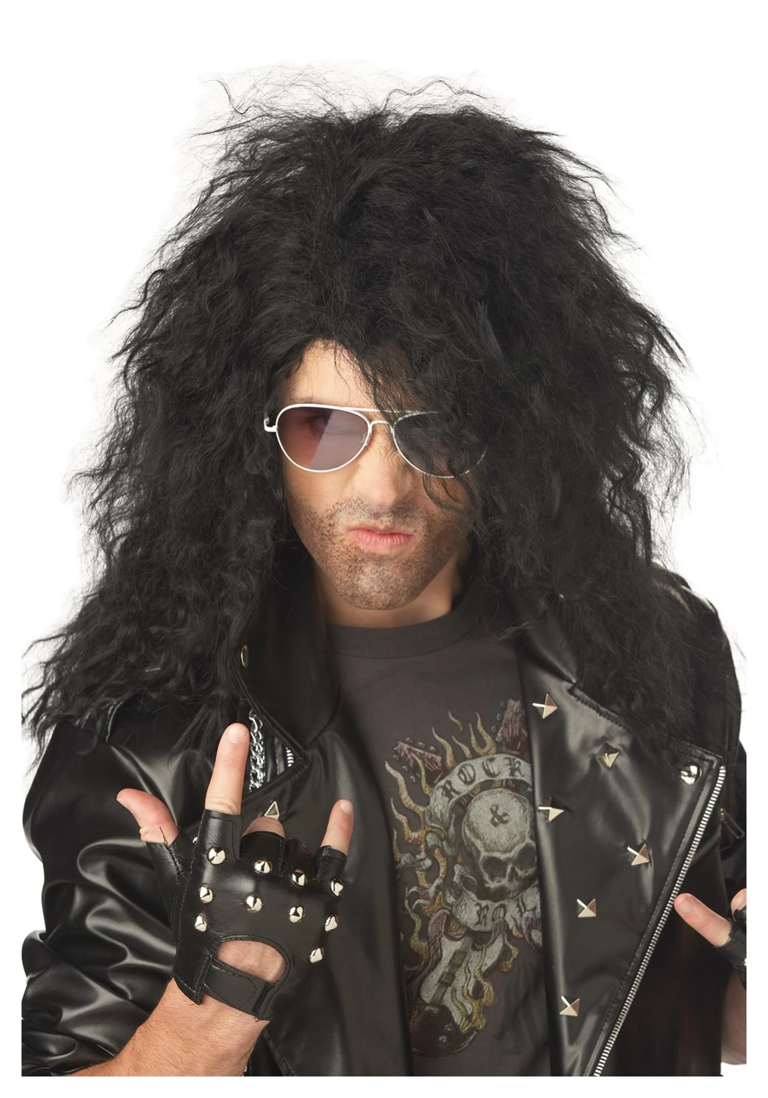 California Costume Collection Black Heavy Metal Wig 1 California Costume Collection Black Heavy Metal Wig