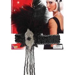 Forum Novelties, Inc Black/Silver Deluxe Beaded Flapper Headband