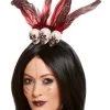 Smiffys Black Voodoo Headband With Skulls