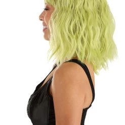 Partytime Wig Blonde And Green Wavy Wig Accessory -Cheap Halloween Store blonde and green wavy wig alt 3
