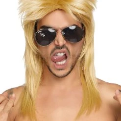 Leg Avenue Blonde Rocker Wig -Cheap Halloween Store blonde rocker wig alt 2