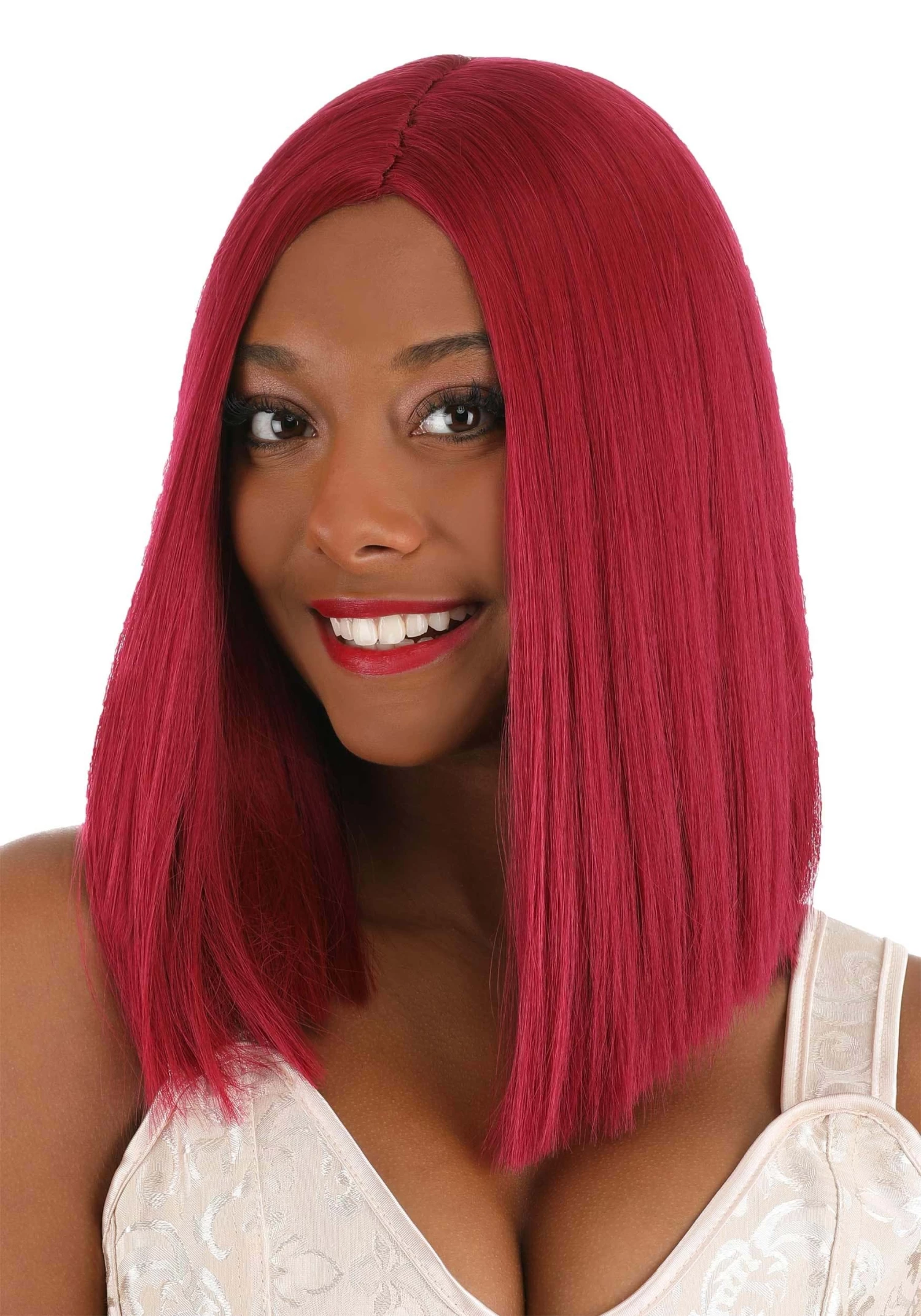 Partytime Wig Long Bright Red Bob Wig 1 Partytime Wig Long Bright Red Bob Wig