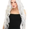 Partytime Wig Long Bright White Wavy Wig
