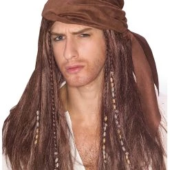 Rubies Costume Co. Inc Brown Caribbean Pirate Wig