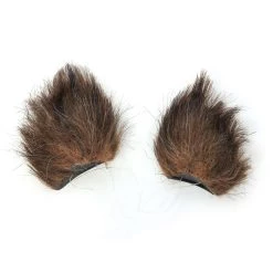 Elope Furry Brown Cat Ears And Tail -Cheap Halloween Store brown furry cat tail and ears alt 3