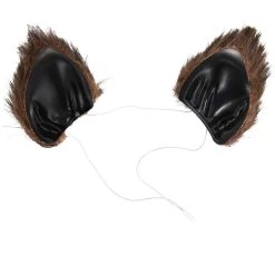Elope Furry Brown Cat Ears And Tail -Cheap Halloween Store brown furry cat tail and ears alt 4