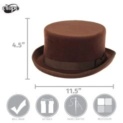Elope Brown John Bull Top Costume Hat -Cheap Halloween Store brown john bull hat alt 5