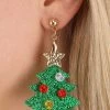 Anarchy Street Christmas Tree Glitter Earrings Lucite