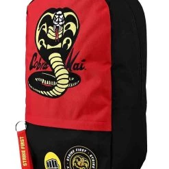Bioworld Merchandising / Independent Sales Cobra Kai Embroidered Laptop Backpack -Cheap Halloween Store cobra kai embroidered patches laptop backpack alt 2