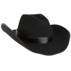 Elope Black Western Cowboy Hat -Cheap Halloween Store cowboy hat black alt 2