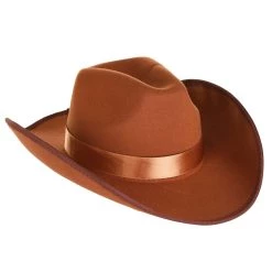 Elope Brown Western Outlaw Vigilante Cowboy Costume Hat -Cheap Halloween Store cowboy hat brown alt 2