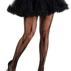 NINGBO PARTYCRAZE COSTUME CO.,LTD. Black Vein Fishnet Tights For Women
